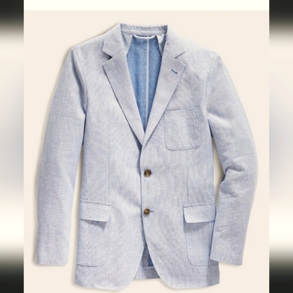 NWT Vineyard Vines Men's Linen Dobby Greenwich Blazer